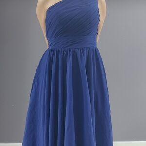 One-Shoulder Royal Blue Cocktail Dress